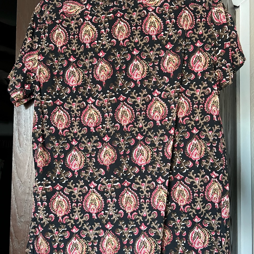 Abercrombie & Fitch Mens Patterned Camp Collar Shirt, S